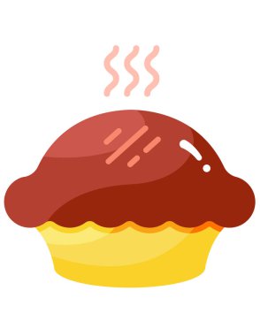 sıcak turta web simgesi, vektör illüstrasyonu   