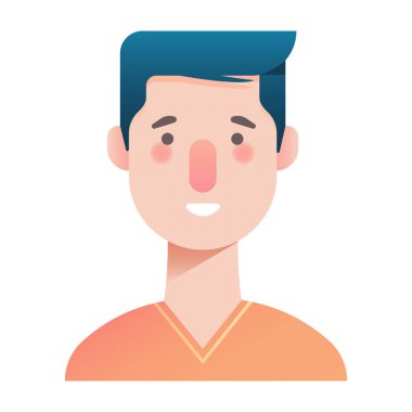 Man avatar simgesi vektör çizimi tasarımı 