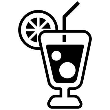 Kokteyl vektör çizgisi simgesi