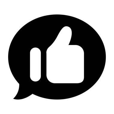 başparmak yukarı simgesi, vektör illüstrasyonu   