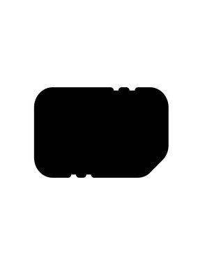 Modern b 'nin vektör çizimi dondurma ikonundan yoksun