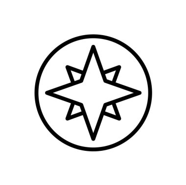  Yıldız Ağı simgesi. Vektör illüstrasyonu 