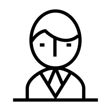 avatar çizgi vektör simgesi