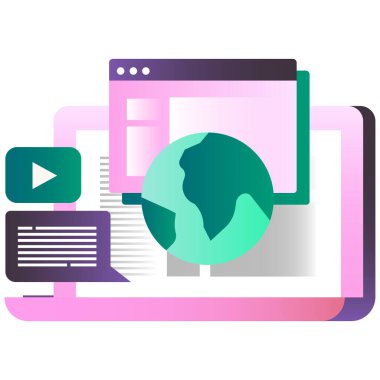 iş web simgesi, vektör illüstrasyonu  