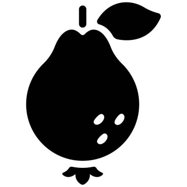 Beyaz arkaplanda izole edilmiş armut simgesi. sağlıklı gıda sembolü 