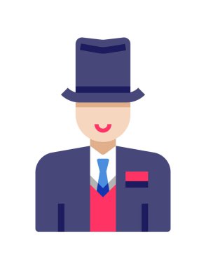 düz tasarım işadamı ikon vektör çizimi