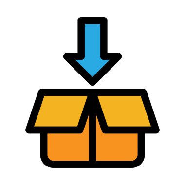 lojistik ve lojistik çizgi vektör simgesi.