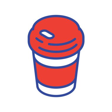 kahve yassı ikon vektör illüstrasyonu