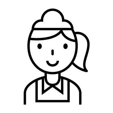 Kadın avatar karakter ikon vektör illüstrasyon tasarımı