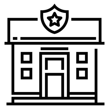 Polis oluşturma çizgisi vektör simgesi.