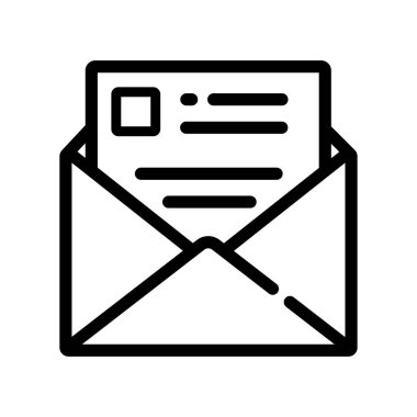 Belgeli bir zarfın vektör illüstrasyonu