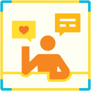 sohbet baloncukları simgesi ile konuşma balonu