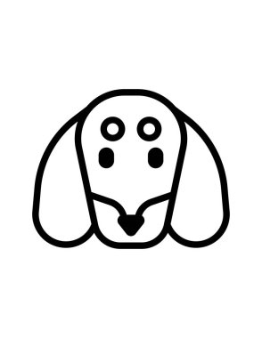 Köpek ağı simgesi. Vektör illüstrasyonu 