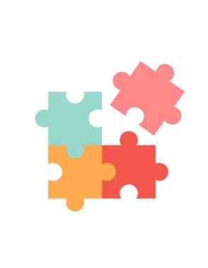 Yapboz parçası simgesi. vektör illüstrasyonu