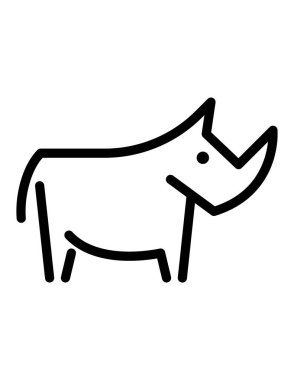 Gergedan simgesi vektör illüstrasyonu