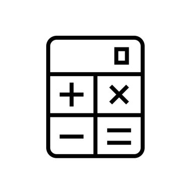 hesap makinesi simgesi vektör illüstrasyonu