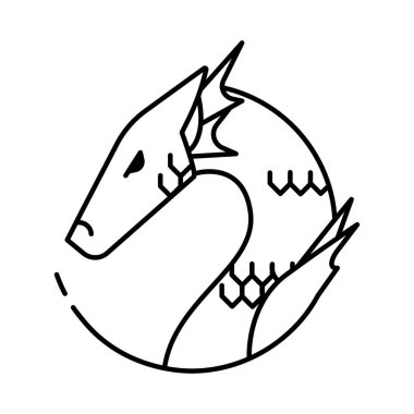 Çizgi film atının vektör çizimi