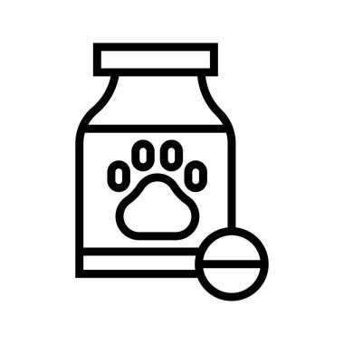 Köpek maması simgesinin vektör illüstrasyonu