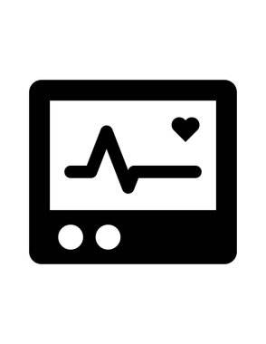 Kalp ikonu vektör illüstrasyonu