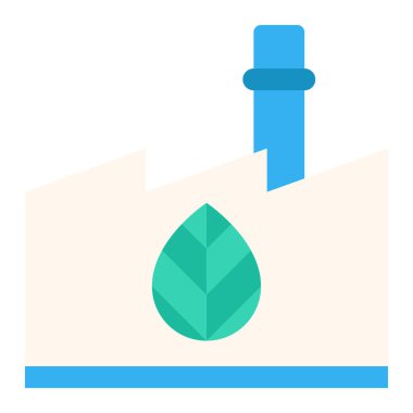 Fabrika simgesi, vektör illüstrasyonu 