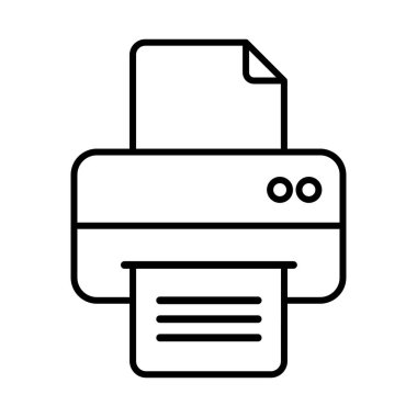 Yazıcı simgesi vektör illüstrasyonu