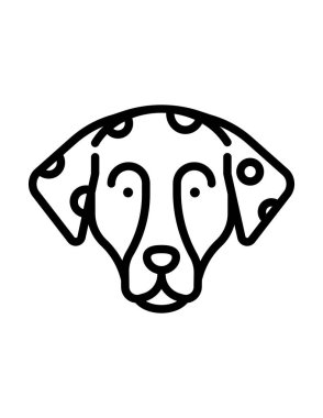 köpek simgesi, vektör illüstrasyonu