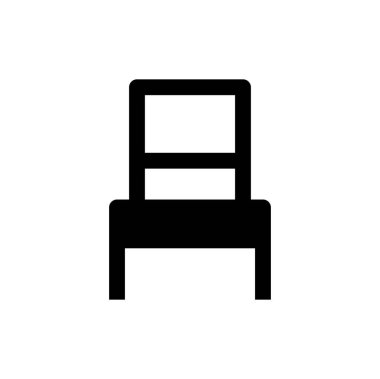 sandalye, simge, vektör illüstrasyonu 