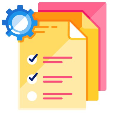 Kontrol Listesi Düz Vektör Simgesi