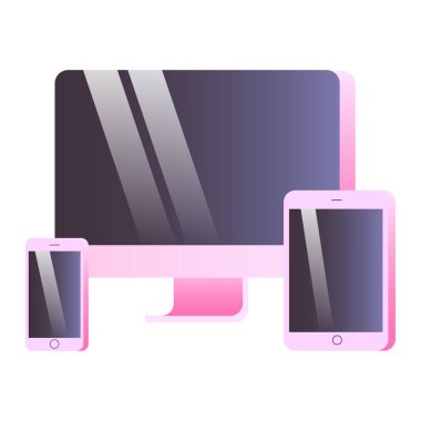 Bilgisayarı ve akıllı telefonu olan bir tablet bilgisayar