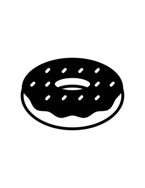 Çörek ikonu vektör illüstrasyonu 