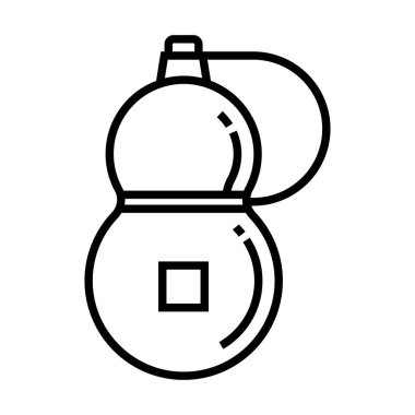 Parfüm şişesi simgesi, vektör illüstrasyonu