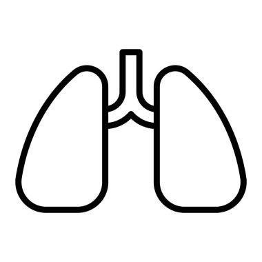 Akciğer ikonu. vektör illüstrasyonu