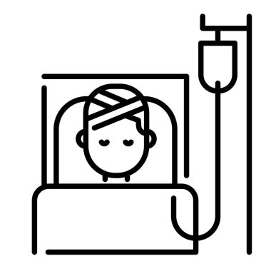 Hasta düz ikon vektör illüstrasyonu