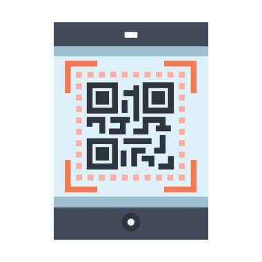 qr kod vektör simgesi