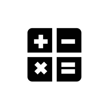 hesap makinesi, simge, vektör illüstrasyonu 