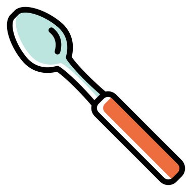 Mutfak aletleri satır vektör simgesi.