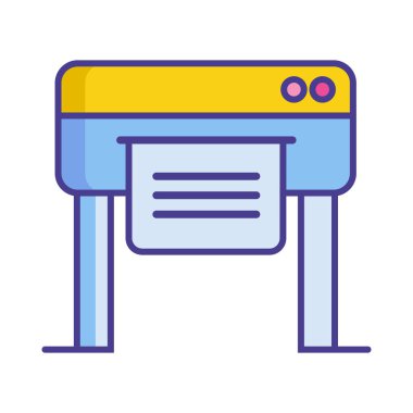 Yazıcı simgesi vektör illüstrasyonu