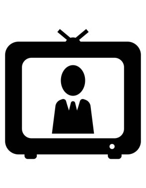 Televizyon ikonu. vektör illüstrasyonu