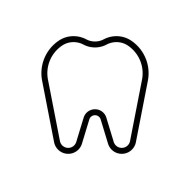 Diş yassı ikonu vektör illüstrasyonu