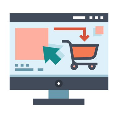Alışveriş ve ticaret vektör simgesi
