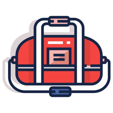 okul çantası ikon vektör illüstrasyonu