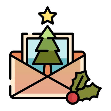 Noel web simgesi. Vektör illüstrasyonu 