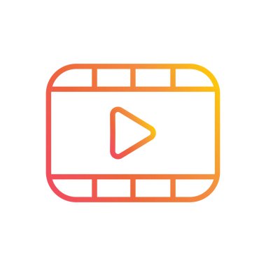 video simgesi, vektör illüstrasyonu