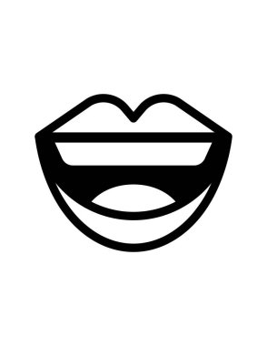 ağız ağı simgesi, vektör illüstrasyonu  