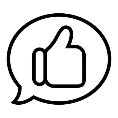 başparmak yukarı simgesi, vektör illüstrasyonu   