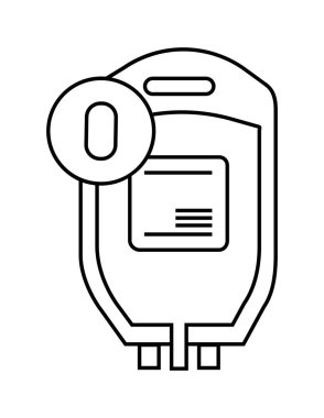 Tıbbi kan torbası ikonunun vektör çizimi