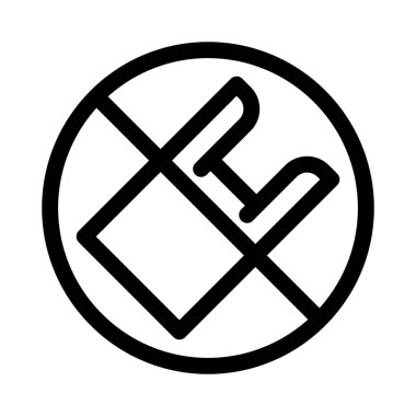 Plastik simge yok, vektör illüstrasyonu 