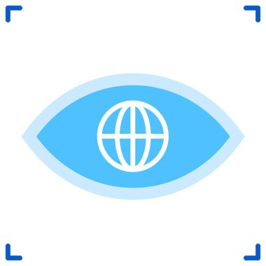 vizyon web simgesi, vektör illüstrasyonu 