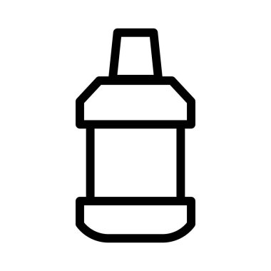 Ağız gargarası düz simge vektör çizimi