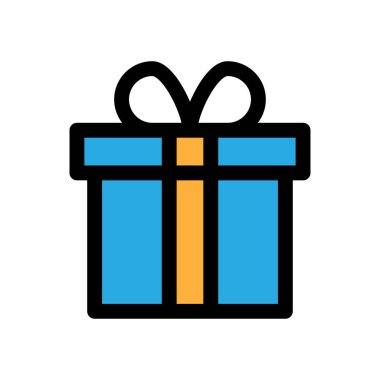 Hediye web simgesi. Vektör illüstrasyonu 